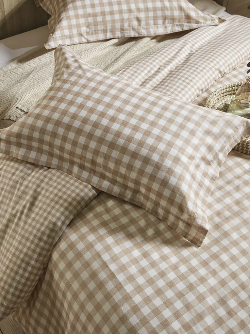 Cotton Gingham Duvet Cover Set - King
