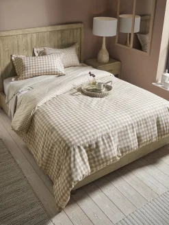 Cotton Gingham Duvet Set - Super King