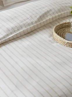 Cotton King Duvet Cover Set - Chevron Stripe