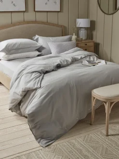 Cotton King Duvet Cover Set - Pewter Grey