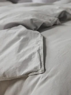 Cotton King Duvet Cover Set - Pewter Grey