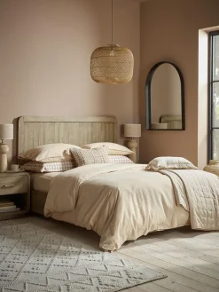 Cotton King Duvet Cover Set - Flax