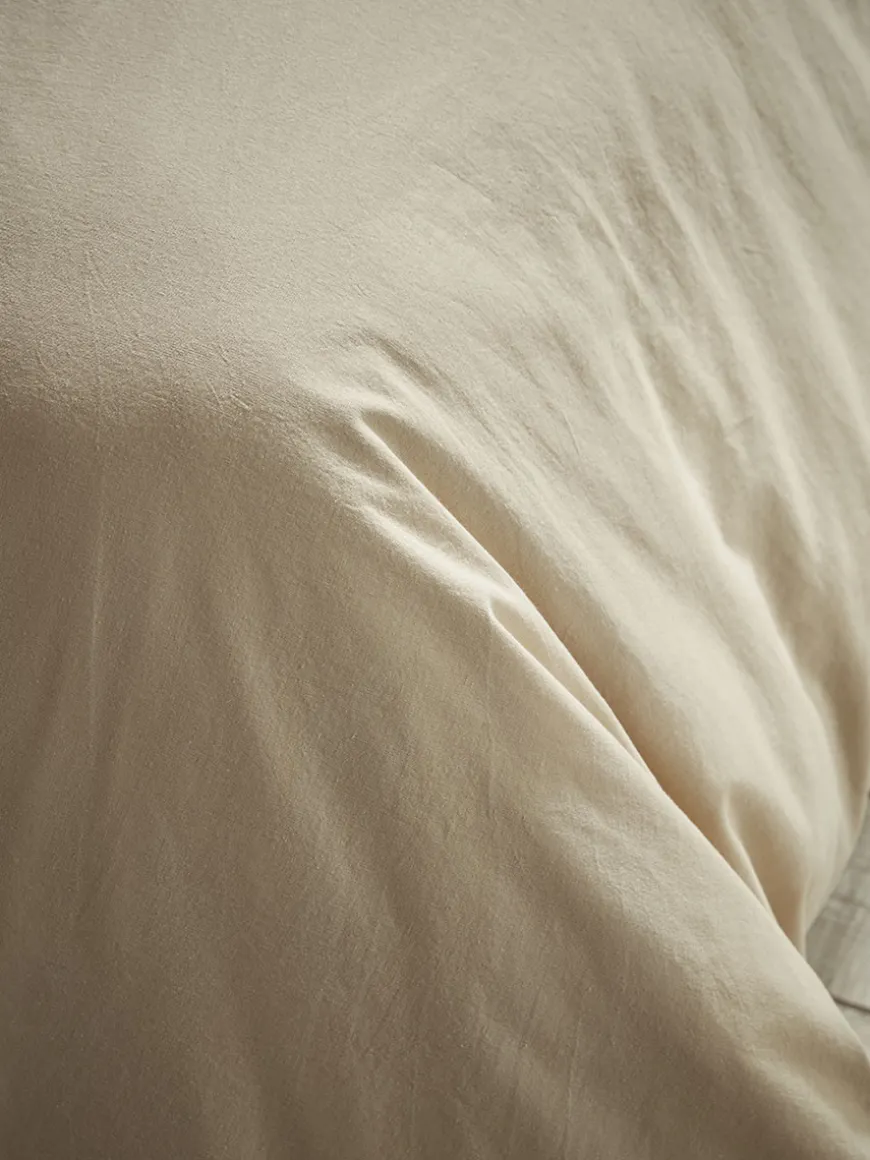 Cotton King Duvet Cover Set - Flax