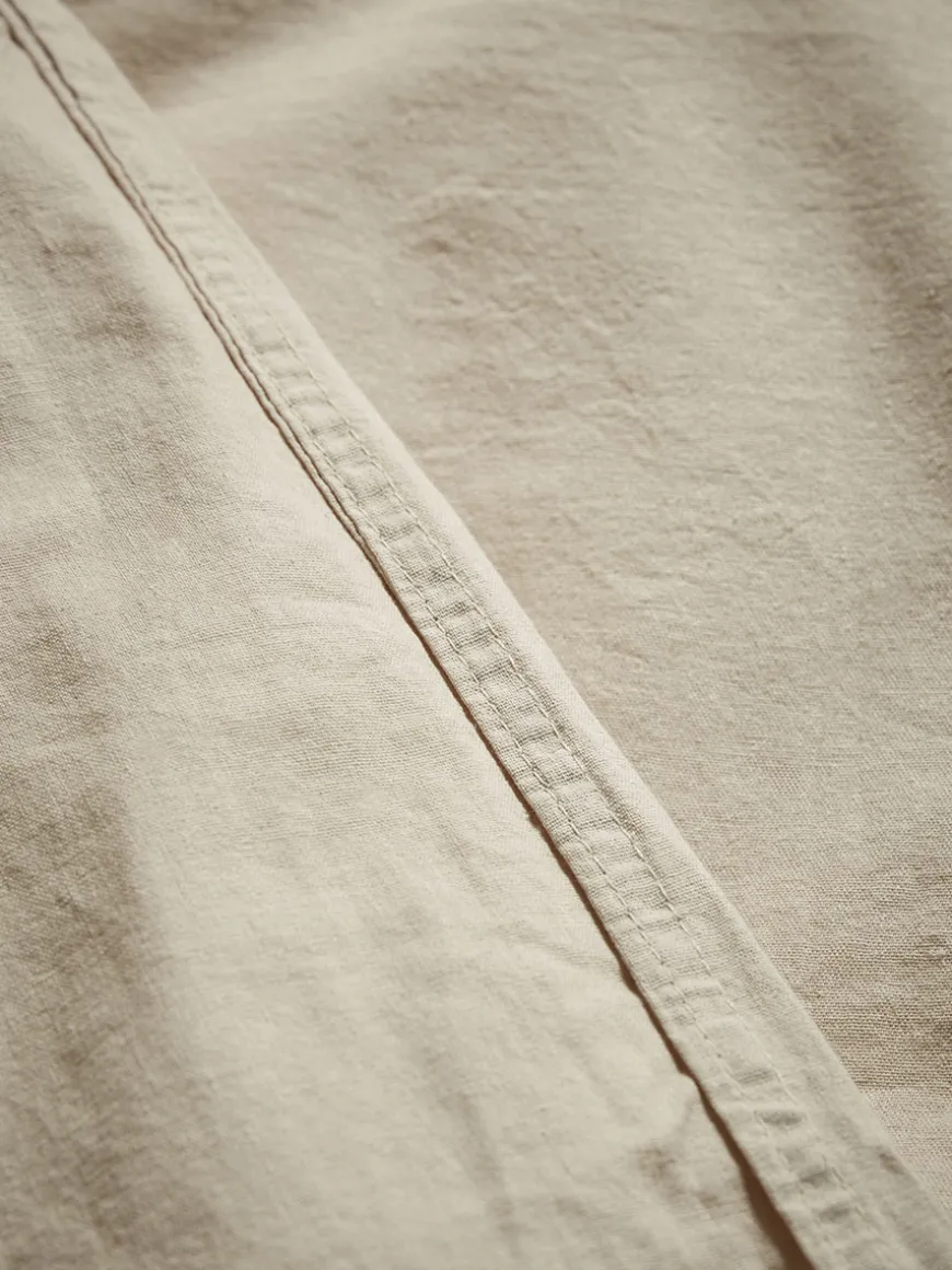 Cotton King Duvet Cover Set - Flax