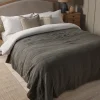 Cotton Quilted Bedspread - Slate Grey