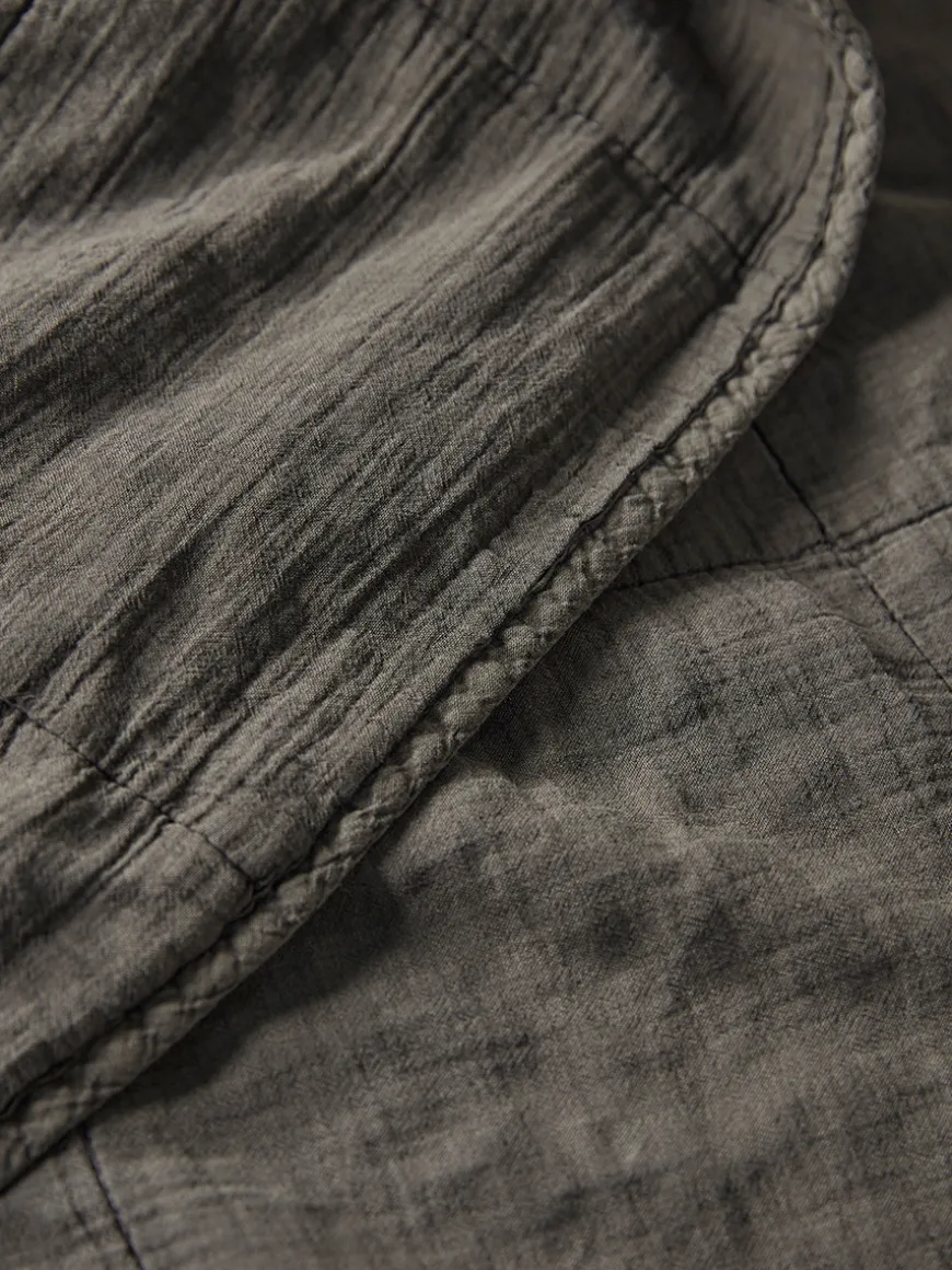 Cotton Quilted Bedspread - Slate Grey