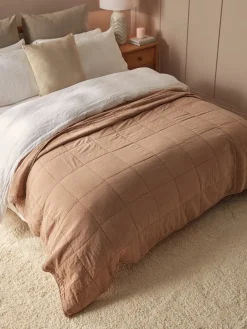 Cotton Quilted Bedspread - Blush