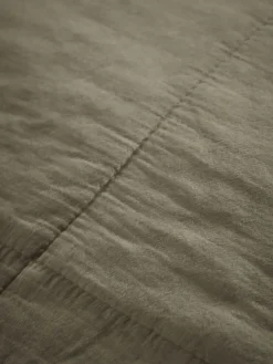 Cotton Quilted Throw - Olive