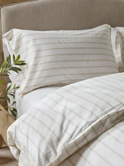 Cotton Super King Duvet Cover Set - Chevron Stripe