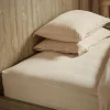 Cotton Super King Fitted Sheet- Flax