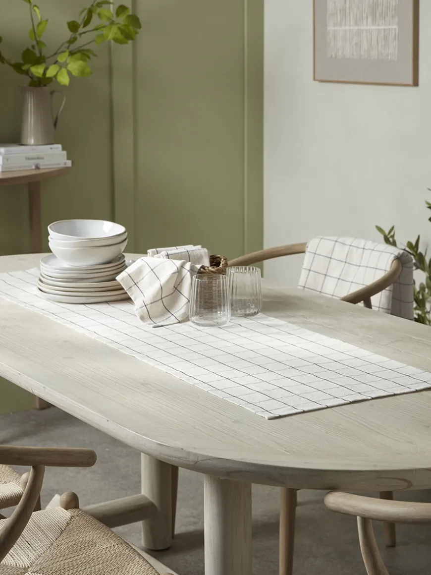 Cotton Table Runner - Checked