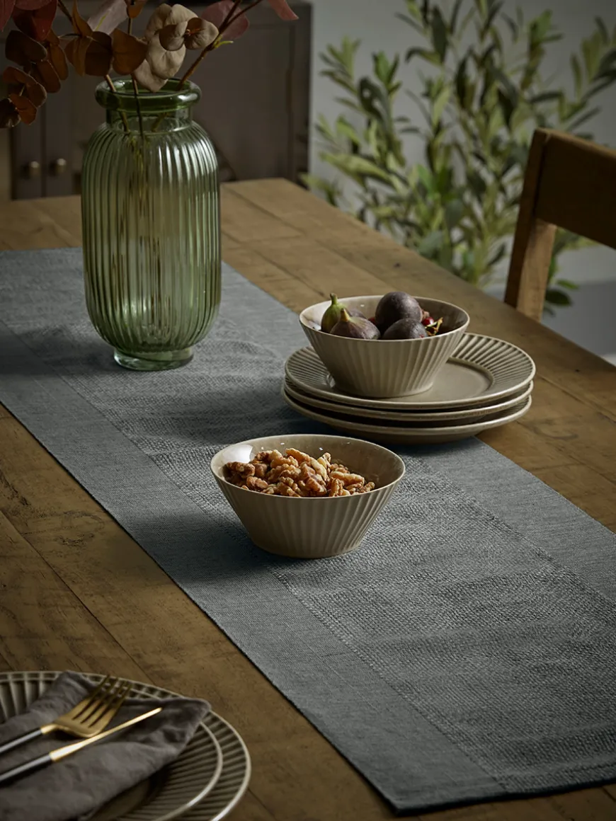 Cotton Table Runner - Grey