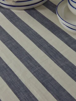 Cotton Tablecloth - Nautical Stripe - Large