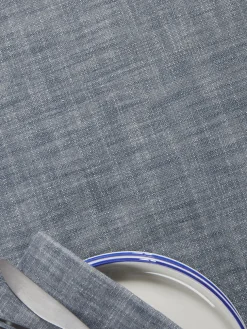 Cotton Tablecloth - Slate Blue