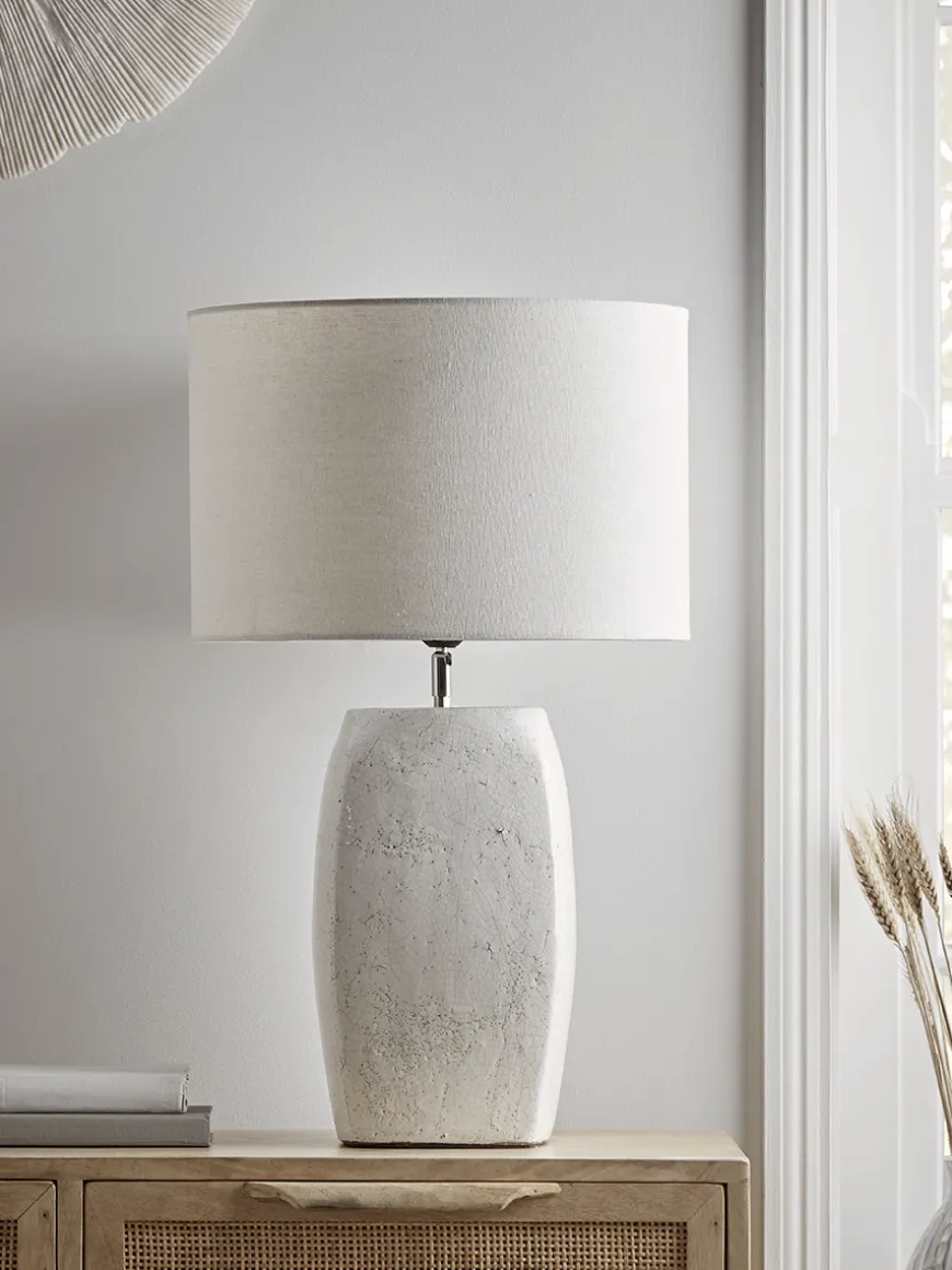 Crackle Glaze Block Table Lamp