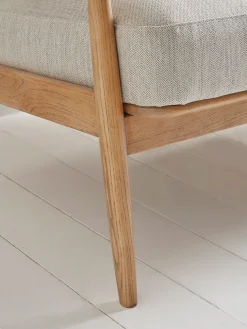 Curved Arm Mid Century Sofa - Linen