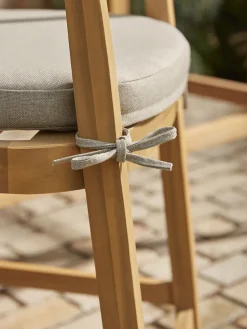 Curved Back Acacia Bar Stool