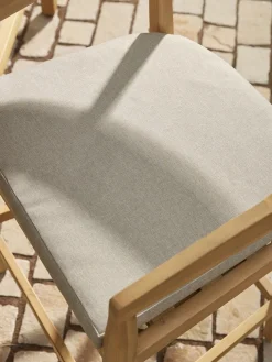 Curved Back Acacia Bar Stool