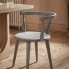 Curved Back Dining Chair - Black