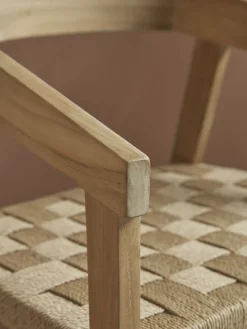 Curved Back Teak Dining Chair