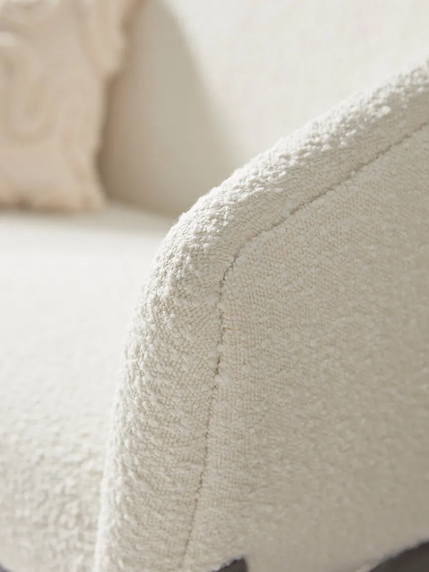 Curved Boucle Sofa