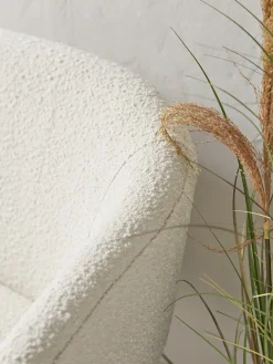 Curved Boucle Sofa