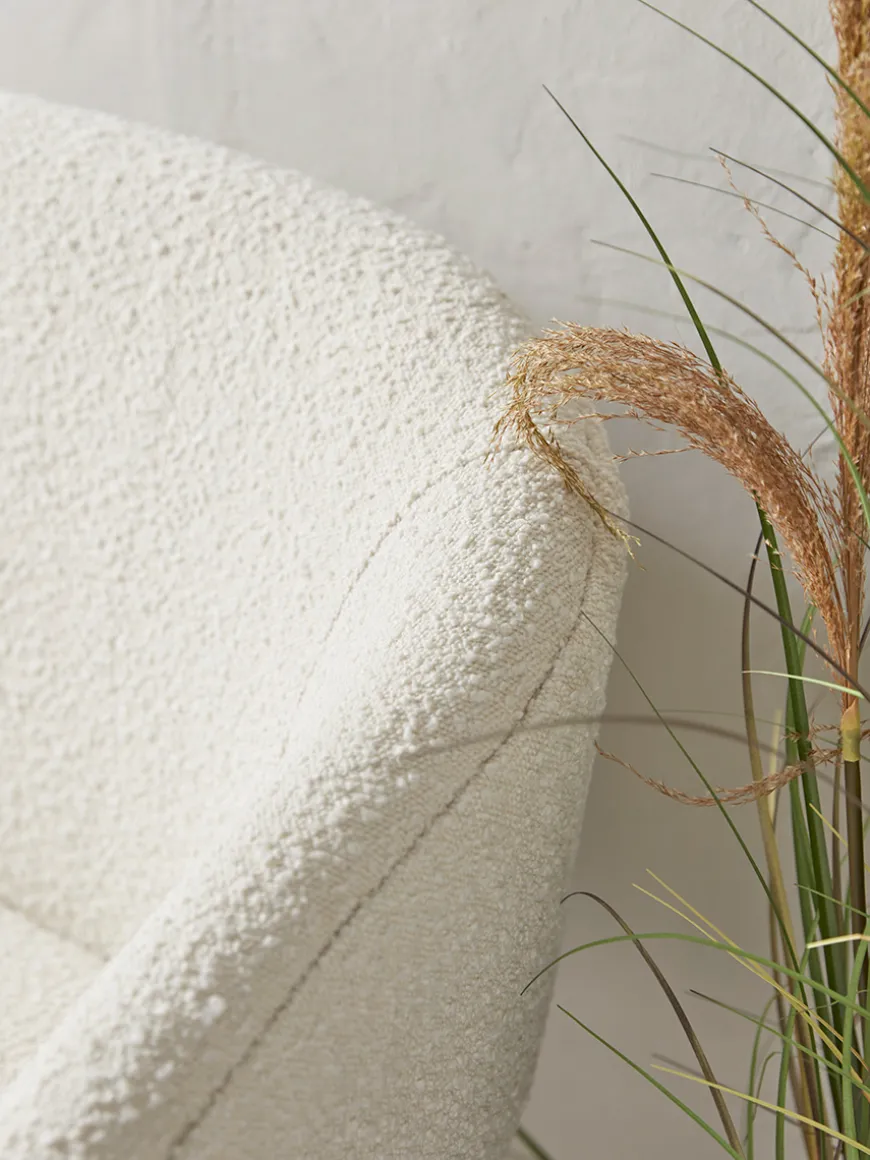 Curved Boucle Sofa