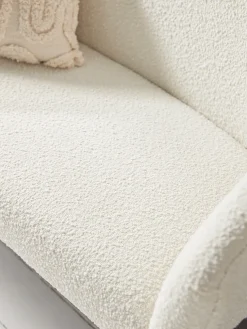 Curved Boucle Sofa