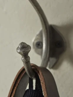Decorative Double Coat Hook - Cast Iron