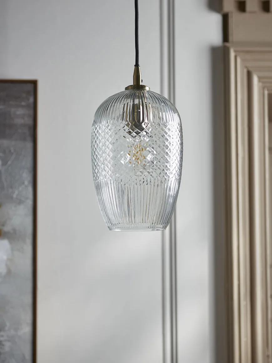 Diamond Glass Pendant - Droplet