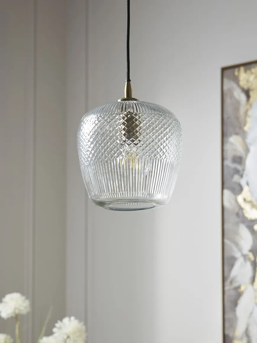 Diamond Glass Pendant - Squoval