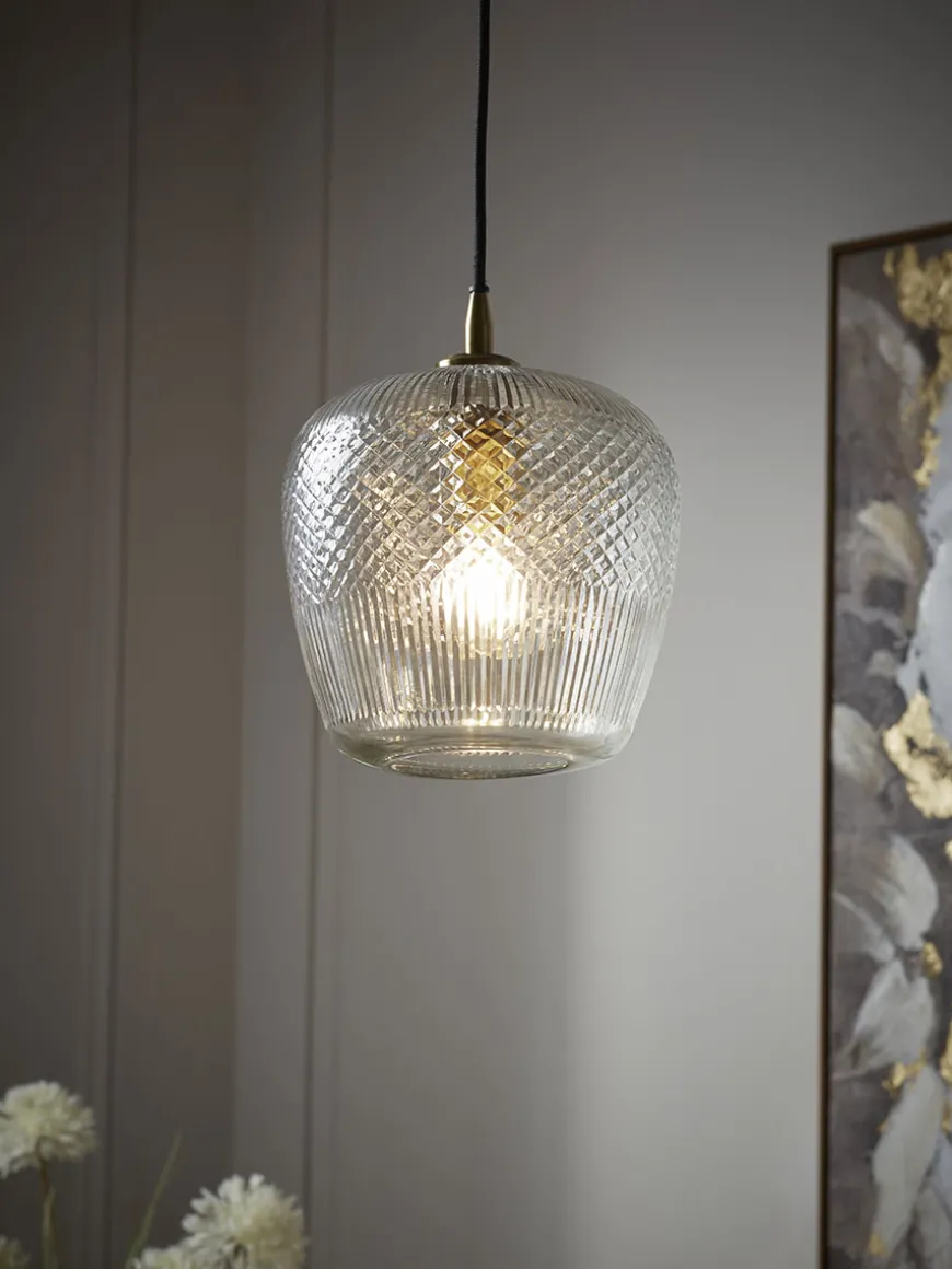 Diamond Glass Pendant - Squoval