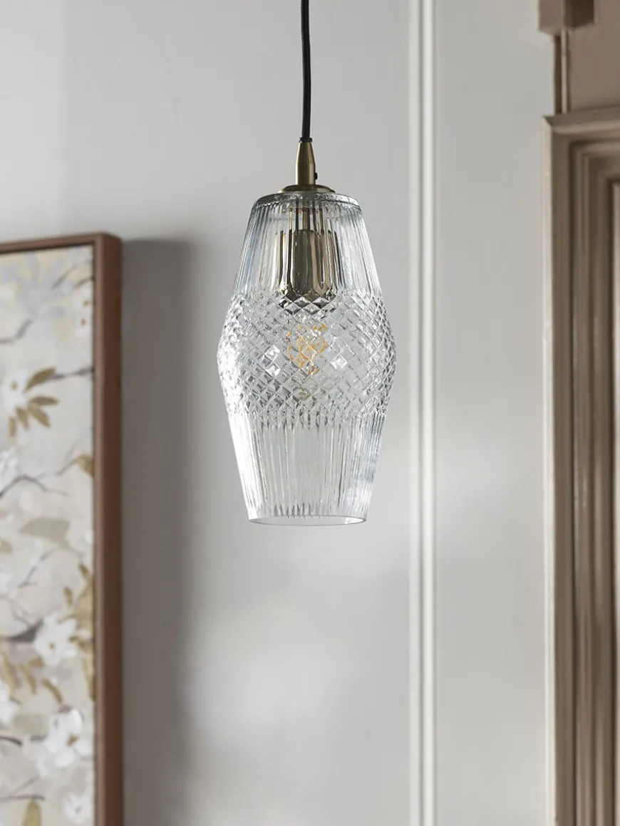 Diamond Glass Pendant - Tapered