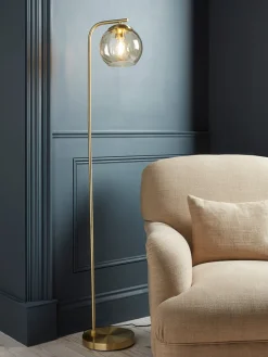 Dimpled Glass Floor Lamp
