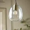 Dimpled Glass Pendant - Dome