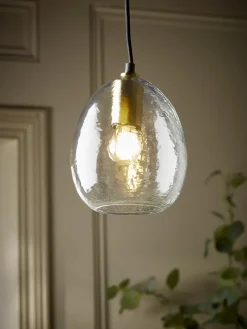Dimpled Glass Pendant - Dome