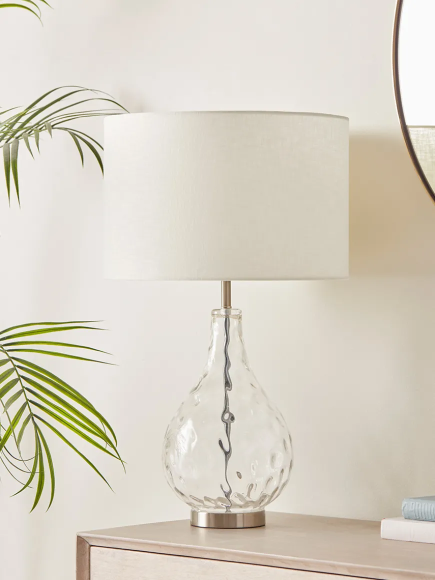 Dimpled Glass Table Lamp