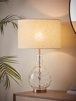 Dimpled Glass Table Lamp