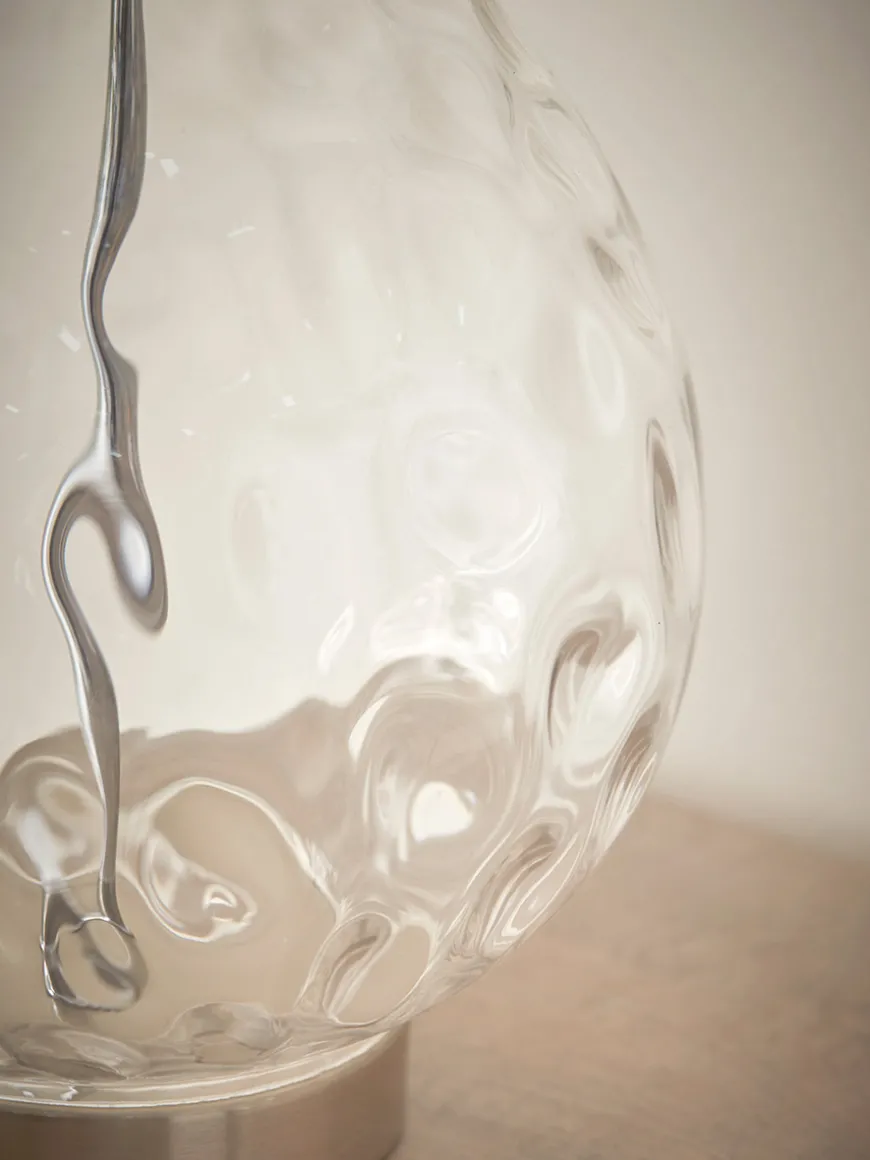 Dimpled Glass Table Lamp