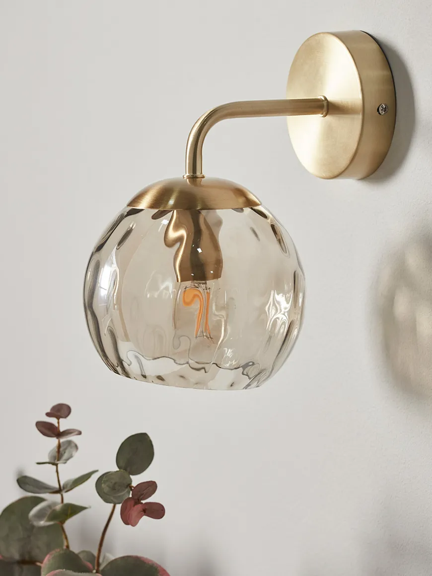 Dimpled Glass Wall Light