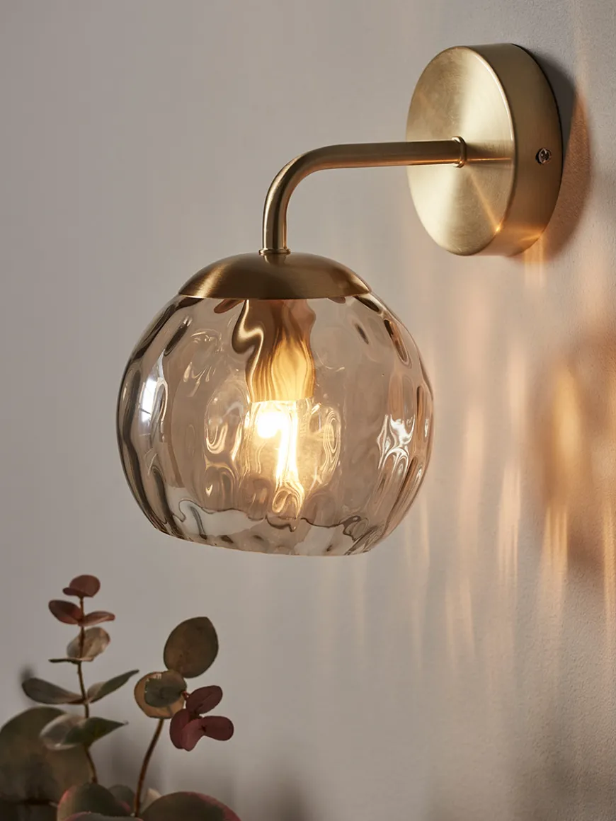 Dimpled Glass Wall Light
