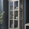 Distressed Birch Display Cabinet