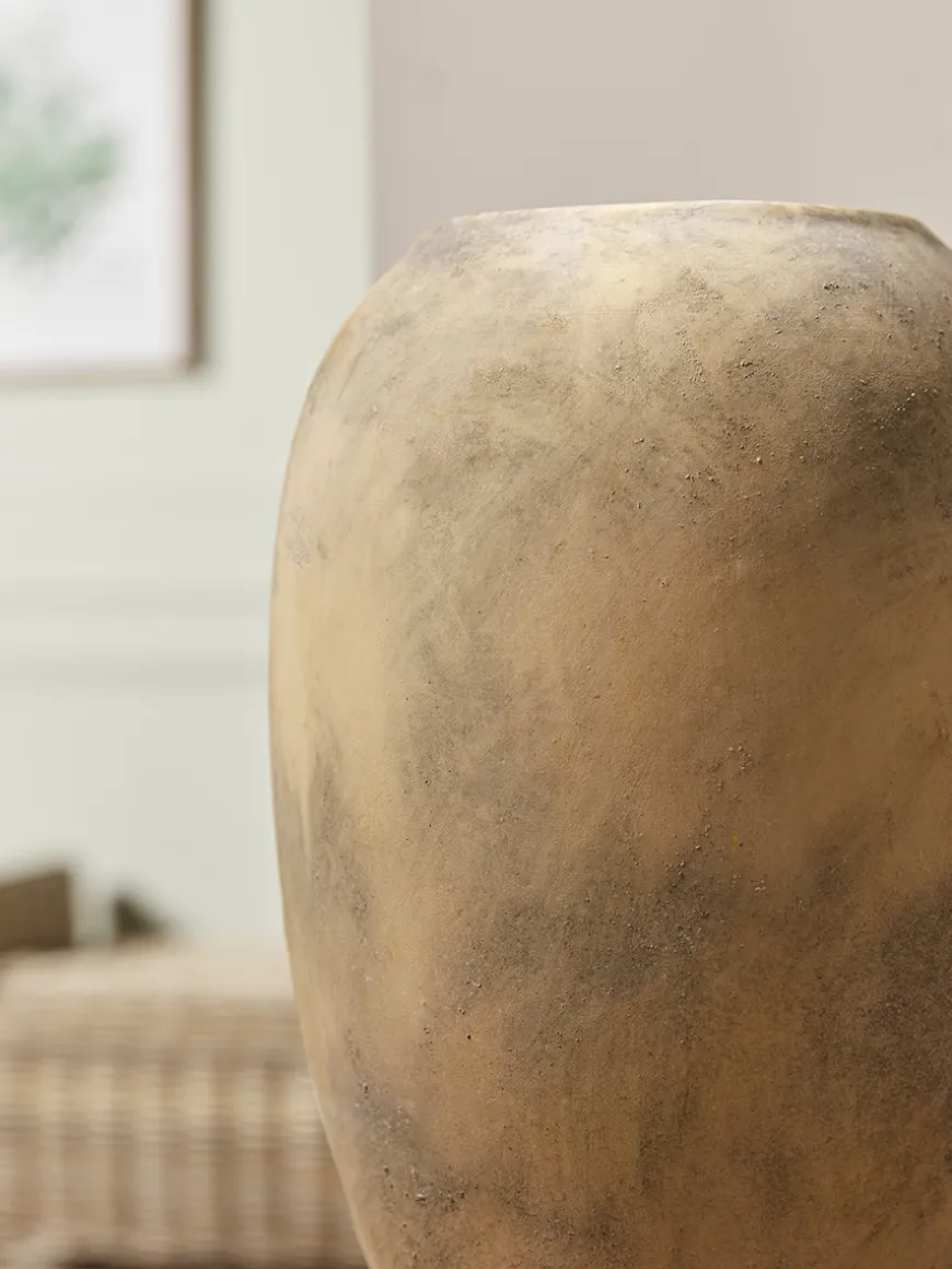 Distressed Cement Vase
