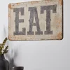 Distressed Metal Eat Sign