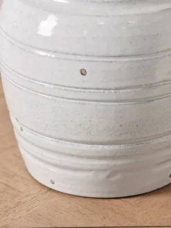Distressed Whitewashed Table Lamp