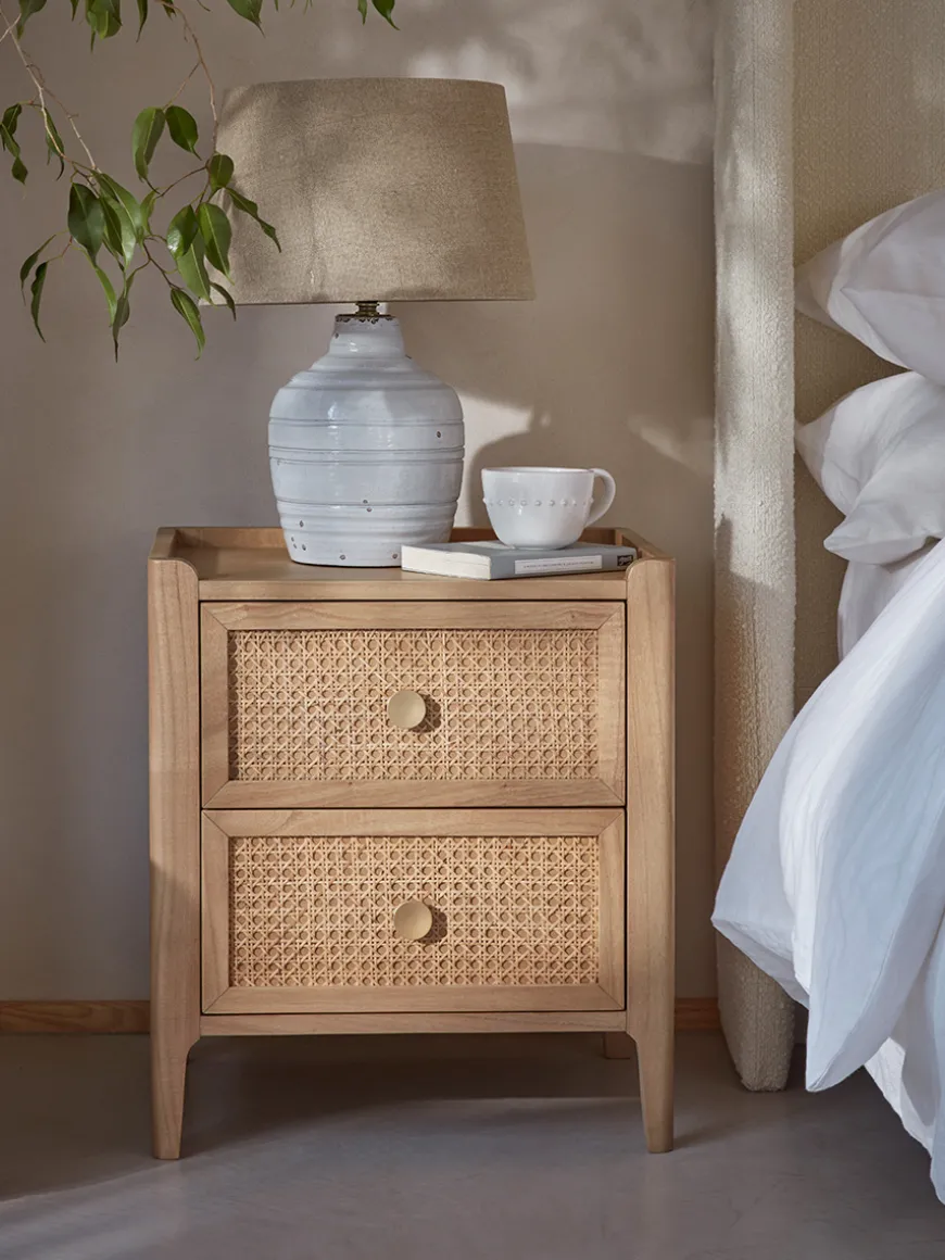 Distressed Whitewashed Table Lamp