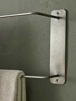Distressed Zinc Towel Rail