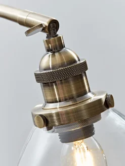 Domed Glass Desk Lamp - Brass