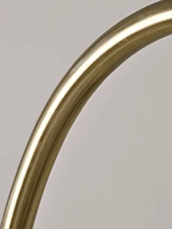 Domed Glass Floor Lamp - Brass