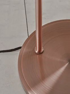 Domed Glass Floor Lamp - Copper